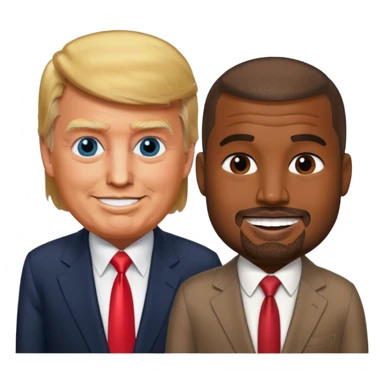 
Donald Trump but his face Kanye West sticker