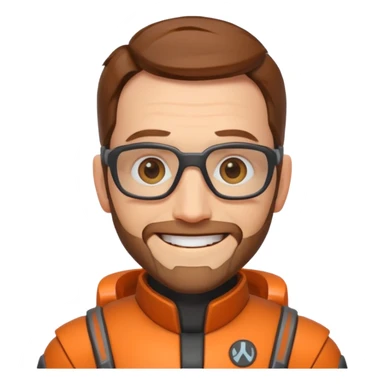 gordon freeman Grinning Face with closer Smiling Eyes sticker