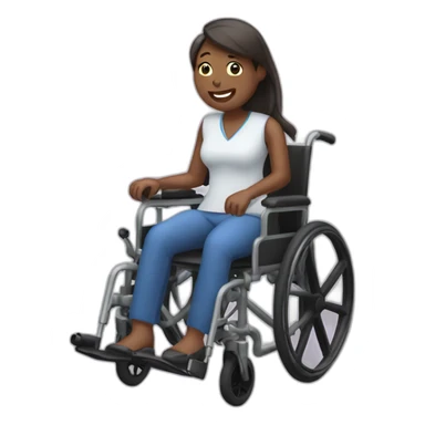 a woman in a wheelchair who loves choclet sticker
