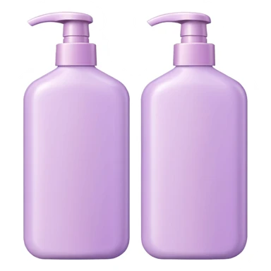 pastel pink and lilac shampoo bottles as a pair sticker