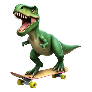 T-Rex riding a skateboard sticker