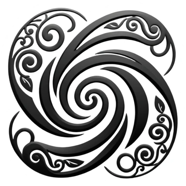 Unity Māori koru design at top sticker