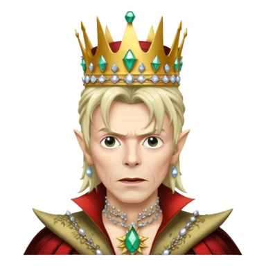 David bowie as the goblin king sticker