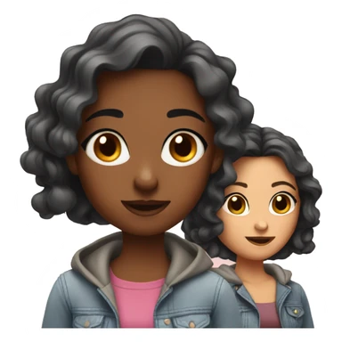 girls Trio cartoon style  sticker