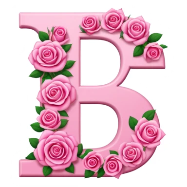 Pink, romantic, flowery, the letter “D” sticker