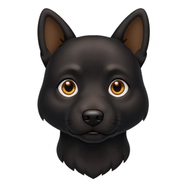 black dog black eyes sticker