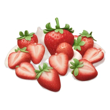 Light Pink strawberries and cream birthday cake  sticker