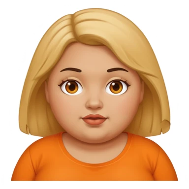 Fat girl with orange shirt sticker