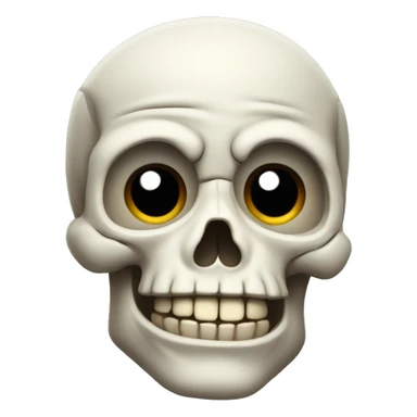 Skeptical skull sticker