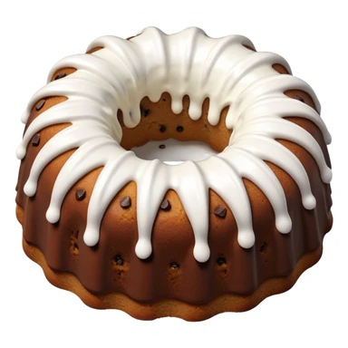 white frosting only chocolate chip bundt cake sticker