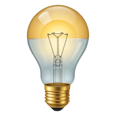 fixed lightbulb shining brightly, clear and simple style sticker