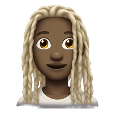 black boy half blonde dreads big lips shark jawline sticker