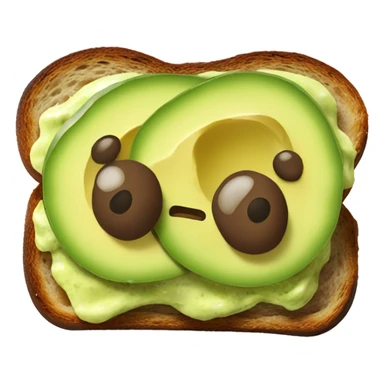 avocado toast with everything seasoning sticker