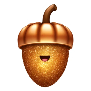 sparkling copper Acorn sticker