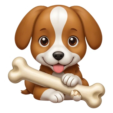doggy with bone sticker