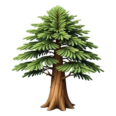 A Brazilian araucaria tree with extended branches sticker
