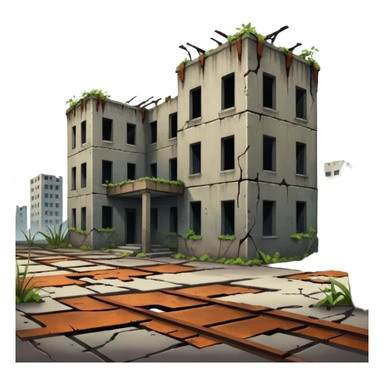 Dystopian Apocalyptic Aesthetic Scenery Deco sticker