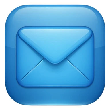 email app icon on blue bg sticker