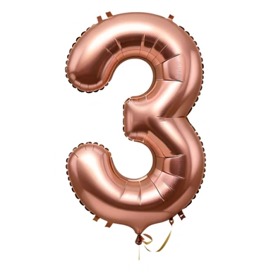 Rose gold number 30 balloon sticker