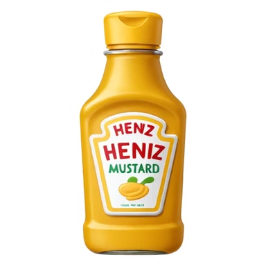 Heinz style mustard bottle sticker