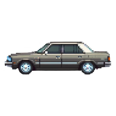 Toyota Crown 1980s model, vintage Japanese luxury sedan sticker