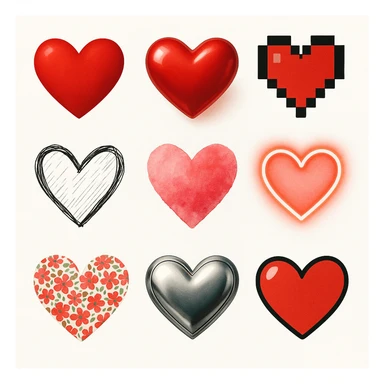 show more heart styles  sticker