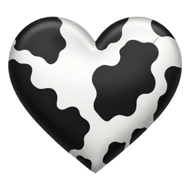 Cow print heart  sticker