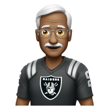 Old man in raiders shirt sticker