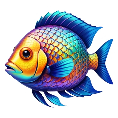 colorful tropical fish sticker