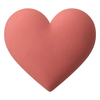 heart with a velvet matte finish, clean digital illustration sticker