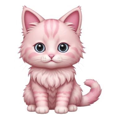 full body of baby Ragdoll pink cat  sticker