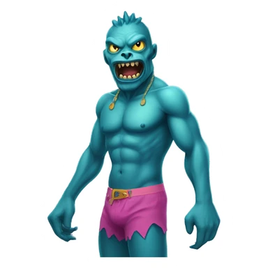 Monster in bikini sticker
