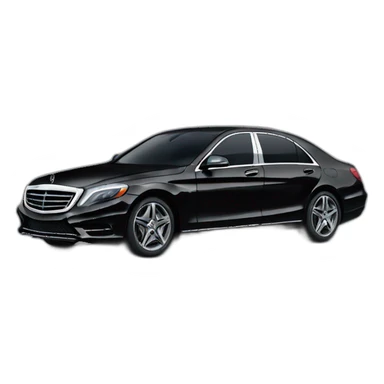 black mercedes benz s class sticker