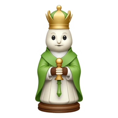 eco-hacktivist white bishop chess piece sticker