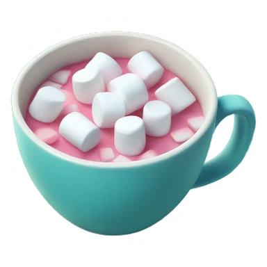  Cup of marshmallows in the ocean sticker