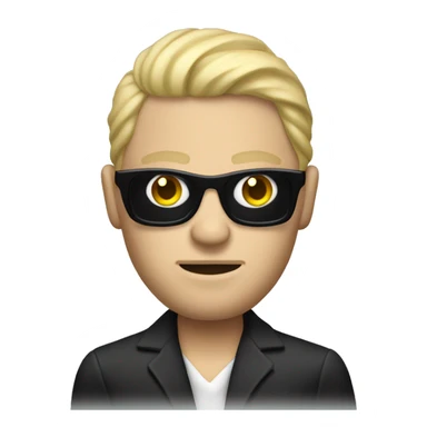 Blonde mafia man as string puppet sticker