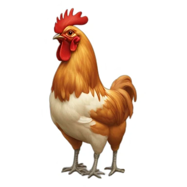 Coq sur chat sur chien sur lama sticker