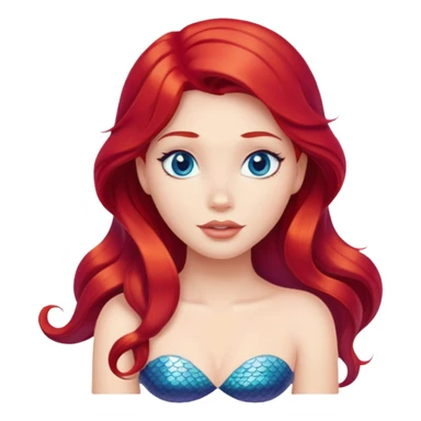 Ariel mermaid with red hair sticker