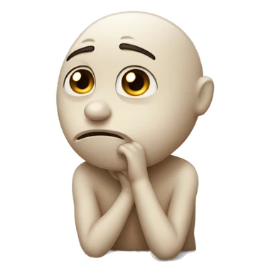 cute sad begging face  sticker