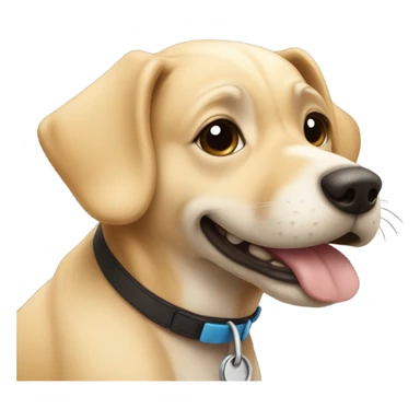 Dog saying hi to a human sticker