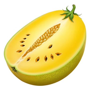 canary whole very yellow melon oval shape sticker