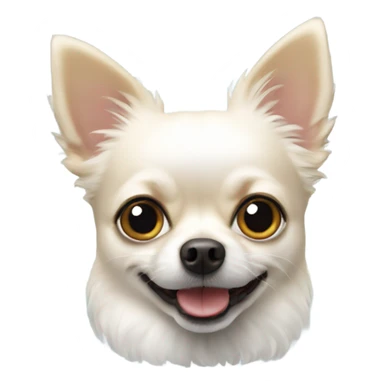 White chihuahua Pomeranian dog sticker