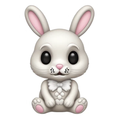 Emoji d'une peluche lapin squelette sticker