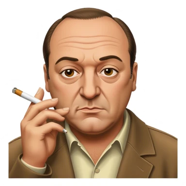 Tony Sopprano with cigarette sticker