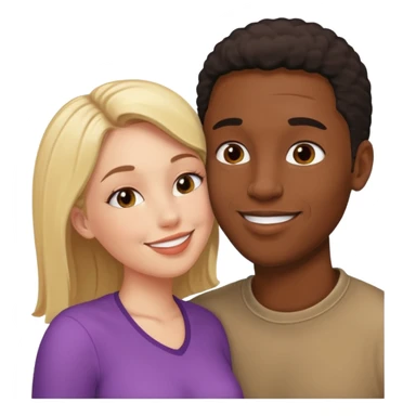 Fit black man kissing fat white mom sticker