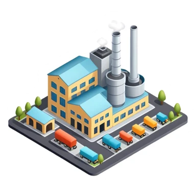 Isometric furniture factory sticker
