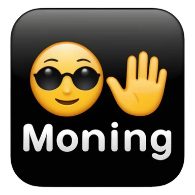 inscription "good morning" sticker