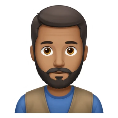 give my dad a grandpa look but beard mixed with grey and black , very low hair on head brown in complexion, casual clothes sticker