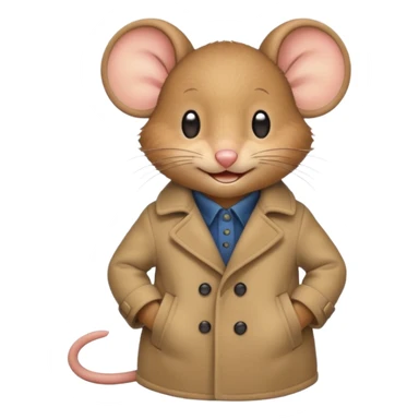 mouse wearing coat sticker