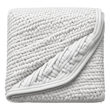 White folded knit blanket sticker